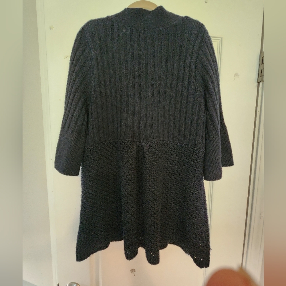 Style & Co. Black Knit Poncho Shrug -1x - Picture 3 of 4